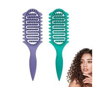 2PCS Upgraded Curl Defining Vented Hair Brush - Detangling, Shaping & Defining Curls for Women & Men, Less Pulling (Wet/Dry Use)