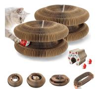 2Pcs Upgraded Kitty Kurlz Cat Toy, Magnetic Multi Shape Twisty Paws Cat Toy, Kitty Curlz Cat Scratcher with Play Ball, Interactive Cat Toys for Indoor Cats, Flexible Magic Organ at Scratcher
