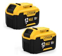 2PCS Upgraded to 12000mAh Lith-ion 18V Replacement for Dewalt Battery Compatible with Dewalt 18 Volt Battery DCB184 DCB182 DCB181 DCB180 DCB201 DCB200 DCB204 (2PCS)