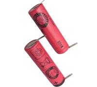 2PCS UR14500AC 3.7V 740mAh Replacement Battery - Compatible with Braun, Compatible with Oral-B Pro 2 Type 3766 IO4 IO5 IO6 IO7 IO9 IO8 3758 3759 - Solder Leg Design for Electric Toothbrushes(Solder le