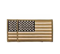 2Pcs USA American Flag Patches for Backpacks - Hook & Loop Tactical Military Patches, Embroidered Patch for Jackets, Bags & Gear (Green)