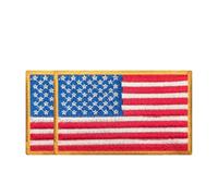 2Pcs USA American Flag Patches for Backpacks - Hook & Loop Tactical Military Patches, Embroidered Patch for Jackets, Bags & Gear (Blue)
