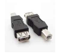 2pcs USB 2.0 Type A Female To Type B Male Plug Adaptor USB Printer Scanner Adapter Data Sync Coupler Converter Connector(Female)