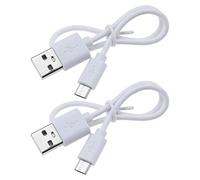 2Pcs USB-A to Micro-USB Charging Cord Replacement Compatible with Sony WH-H900N Compatible with PS WHH900N WHCH700N USB Charger Cable 30cm White