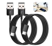 2PCS USB C Cable 1.5M/5FT, USB A to USB C Charger Cable, 3A Fast Charging & Data Sync Cord Long Lead for Samsung Galaxy S24 S23 S22 S21 S20 S9 A55 A35 iPhone17/16/15 Pro Google Pixel 8 7 6 Switch PS5