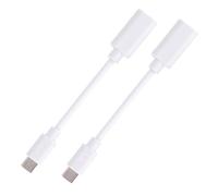 2pcs USB-C Female to Micro USB Male Waterproof Adapter Cable for Eufy Outdoor Camera Solar Panel, 10.3cm/4.06in Type-C to Micro USB Converter Power Charger Extension Cable for Eufy Replacement Parts