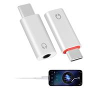 2Pcs USB C to 3.5mm Audio Headphone Adapter, Type C to Headphone Aux Dongle Adapter Jack Compatible with iPhone 16/15/15 Pro/Pro/Max/Plus Mac Galaxy S24/S23/S22/S21Ultra Pixel 9/8/7/6 HUAWEI OnePlus
