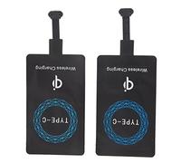 2Pcs USB C Wireless Charging Receiver, Fast Charging Slim Type C Qi Wireless Charger Receiver Chip for USB C Phones, Wireless Charging Module with Self Adhesive Silicone