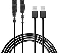 2PCS USB Charging Plug Cable Power Charger Adapter Cord Replacement for Electric Shaver PQ888 PQ889 x500 x5009