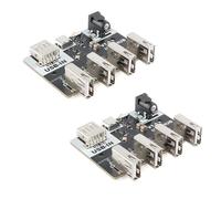 2Pcs USB Conector 4 Interface USB2.0 Hub XL-USBHUB USB-A TYPE-C DC5.5x 2.1 Interface