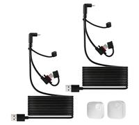 2pcs USB to Type-C/Micro Power Extension Cables, 4m/13.1ft 2-in-1 Power Cable Waterproof Charging Cord for Blink Outdoor 4 (4th Generation)/Outdoor (3rd Generation)/XT XT2 Cameras