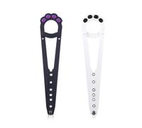 2Pcs Useful Adjustable Door Strap Installs Plastic Cat Door Bracket Latch Cute Cat Paw Pets Alternative Door Locks for Laundry Room, Bathroom, Toilet