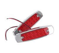 2pcs V Truck Side Marker Lights Electroplated Plastic Warning Lamp | Quick Setup, Corrosion Resistant Exterior, for Trucks and Campers, Vehicle Side Marking Use
