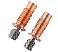 2pcs V6 Hotend Heatbreak All Metal Threaded - Titanium Alloy and Copper Bimetal Throat Nozzle for V6 Hotend 3D Printers