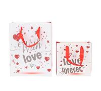 2pcs Valentine's Day Gift Bag Adorable Love Bubble Gift Bag Assortment for Anniversaries Weddings Birthdays Holidays