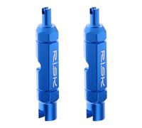 2Pcs Valve Core Extractor Remover Removal Tool for Tube Blue Tire Bicycle Bike Car Presta Schrader Valve CNC Aluminum