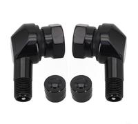 2PCS Valve Stems for Motorcycle Tires CNC Aluminum 11 3mm 90 Degree Angled Wheel Stem Valve Compatible with Tubeless (1 pair black)