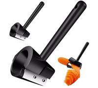 2Pcs Vegetable Curler and Peeler, Rotatable Stainless Steel Carrot Slicer, Multi-Use Dual-Shape Spiral Cutter for Kitchen Novices Professional Chefs.
