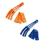 2pcs Venetian Blind Cleaner Tool,Wooden Venetian Blinds Duster,Window Cleaning Brush Set,Brushes Dusters Tools,Shutter Cleaners with 2pcs Removable Microfibre Sleeves,for Windows Air Conditioners Dust