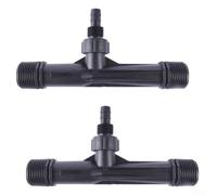2Pcs Venturi Fertilizer Injector Device 1 Inch Size Suitable for Agricultural Irrigation Systems Applying Fertilizer via Drip and Sprinkler Techniques