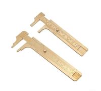 2pcs Vernier Caliper Brass 100mm Slide Rule Precision Gauge for Delicate Items Metal Working Wood Working Dual Scale Reading Tool