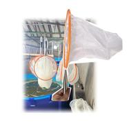 2pcs-Versatile Marine Biology Plankton Net,80-400 mesh,Round bottom,11.8/13.8" Large Diameter Fine Mesh Net for Researchers(D35CM,300mesh)