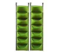 2pcs Vertical Gardening Planting Grow Bags Multile Pocket Wall Mounted Planter For Indoor Outdoor Space Saving Decors Air Circulation Plant Grow Bags