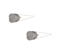 2pcs Victorian Metal Mesh Coin Purse with Shoulder Chain for Evenings | Stainless Steel Build, Kiss Lock Frame, Compact Storage for Coins and Transit Cards, Easy Access