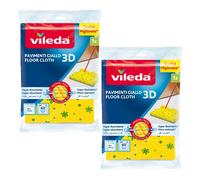 2pcs Vileda Floor Cloth Odour Stop Cleaning 3D Technology 2-Pack Super Absorbent