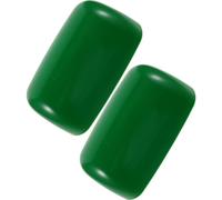 2pcs Vintage Bankers Lampshade Green Plastic Light Cover | Warm Gentle Diffusion, Retro Simple Chic Style, for Reading Rooms, Office Desks, Living Spaces