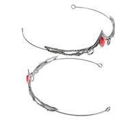 2pcs Vintage Baroque Crown Headband Black Zinc Alloy Tiara