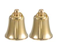 2pcs Vintage Brass Decorative Bell Pendant 2 Inch for Home Decor