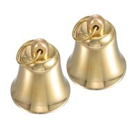 2pcs Vintage Brass Hanging Bell Ornament for Crafts and Home Decor