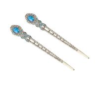 2pcs Vintage Bronze Butterfly Rhinestone Hairpin for Women | Traditional Chinese Style, Subtle Sparkle, Versatile Styling for Medium to Long Hair, Dancers, Performers, Parties and Photo
