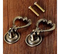 2Pcs Vintage Cabinet Knobs and Handles Door Closet Cabinet Drawer Pull Handle Antique Brass Furniture Handles for Kitchen