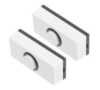 2pcs Vintage Doorbell Buttons White Abs Door Bell Wired Replacement