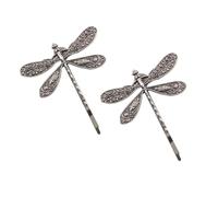 2pcs Vintage Dragonfly Hair Pins - Lady Retro Dragonfly Style Hair Clips Side Clip & Barrettes Bobby Pin Hair Styling Accessories for Women & Girls