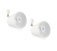 2pcs Vintage Fabric Lamp Shade for E14 Socket, Beige Linen | Textured Cloth Shade, Easy Replacement for Bedside or Dining Room Lamps, Chic Retro Style