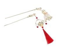 2pcs Vintage Lotus Lantern Hair Stick Alloy Pin for Dancing Parties | Ancient Chinese Style, Elegant Formal or Casual Hairstyle, Sturdy Build