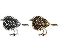 2Pcs Vintage Robin Birds Brooches Women Men Resin Acrylic Brooch Pins Unusual Gifts For Men Women