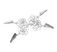 2pcs Vintage Silver Alloy Leaf Pendant Dress Clip for Cardigan Winter | Quick On-off Fit Adjustment, Elegant Antique Style, for Coat, Church Services and Banquet Wear