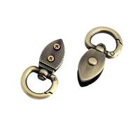 2Pcs Vintage Spring Clasp For Bag Strap Practical Metal Hardware Secure Side Release Buckle With Antique Finish Vintage Bag Side Clasp