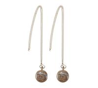 2pcs Vintage Steam Train Skeleton Pocket Watch Alloy Quartz for Men