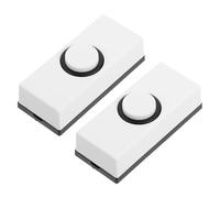 2pcs Vintage Wired Door Bell Switch Push Button, White Abs Home