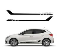 2PCS Vinyl Car Side Door Skirt Stripes Stickers Sport Style Auto Decal, For Vw, For Tesla, For Skoda, For Volvo, For Fiat Car Accessories