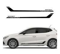2PCS Vinyl Car Side Door Skirt Stripes Stickers Sport Style Auto Decals, FOR Seat Ibiza 6j 6l fr Ateca Altea leon Car Accessories