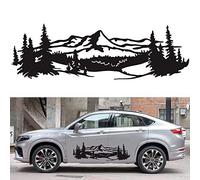2pcs Vinyl Mountain Decal Waterproof Car Emblem Graphic Creative Stripe Body Styling Sticker for Trunk Rear Refitting Pasting