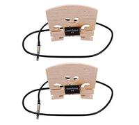 2Pcs Violin Bridge with Internally Mounted Piezo Pickup for 4/4 Full Size Electric Violin Parts Replacement