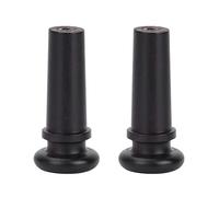 2Pcs Violin Endpin, Wood Violin Tail Endpin Violin Tail Plugs Bridge Pegs Violin Nail for Violin (Black with fish eyes)