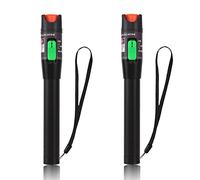 2PCS Visual Fault Locator 30km Fiber Optic Cable Tester Meter Red Light VFL with 2.5mm Universal Connector for FC/SC/ST Adapter Pen for CATV Telecommunications Engineering Maintenance